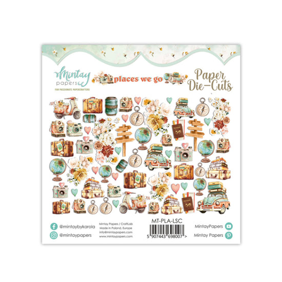PAPER DIE-CUTS - PLACES WE GO, 60 PCS