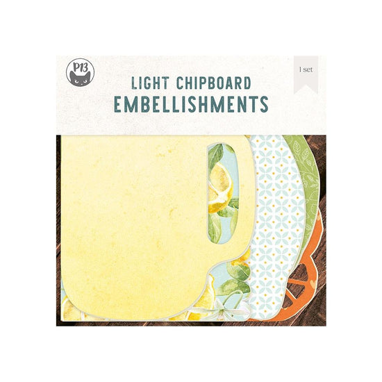 P13 Light Chipboard Album Base With Papers 6"X6" Mix and Match Fresh Lemonade