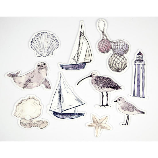 Craft Consortium Laser-Cut Wooden Shapes 10/Pkg Sea and Shore