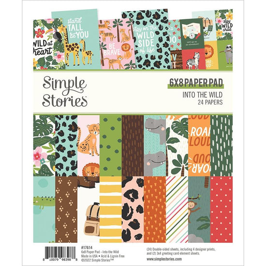 Simple Stories Double-Sided Paper Pad 6"X8" 24/Pkg Into the Wild