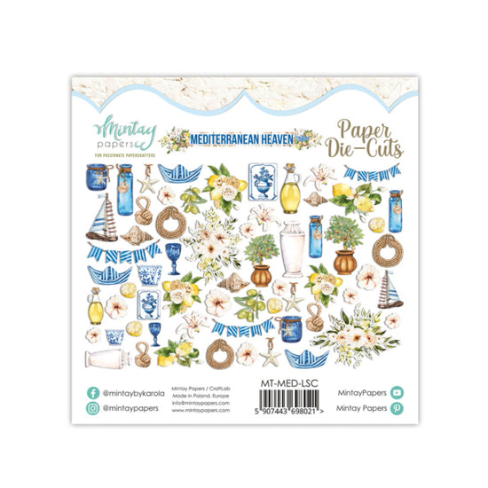PAPER DIE-CUTS - MEDITERRANEAN HEAVEN, 60 PCS