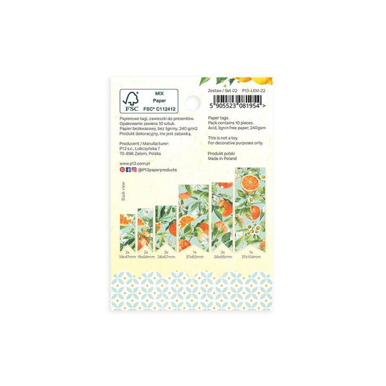 Fresh Lemonade Double-Sided Cardstock Tags 10/Pkg