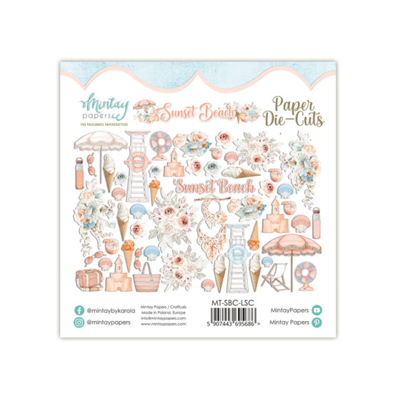 PAPER DIE-CUTS - SUNSET BEACH, 53 PCS