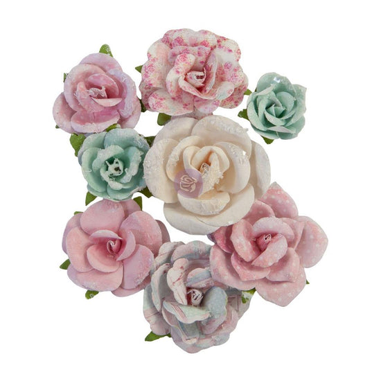 Prima Marketing Mulberry Paper Flowers All My Heart/With Love