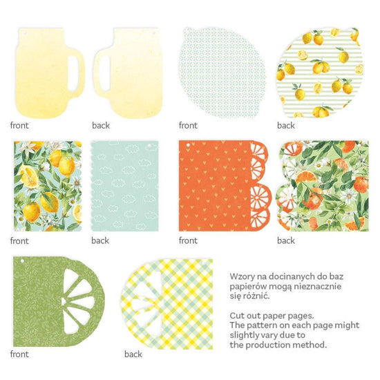 P13 Light Chipboard Album Base With Papers 6"X6" Mix and Match Fresh Lemonade
