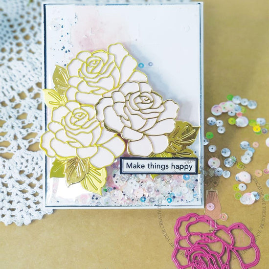 Dress My Craft Basic Designer Dies Garden Rose