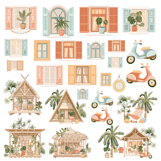 Recortables 9 papeles 30,5 x 30,5 cms MI HOGAR