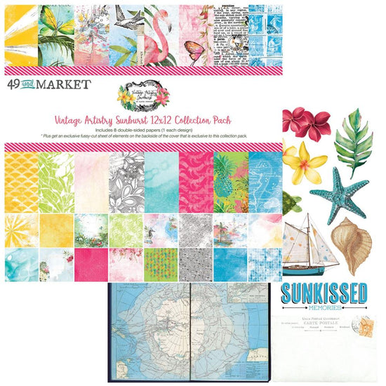 49 And Market Collection Pack 12"X12" Vintage Artistry Sunburst