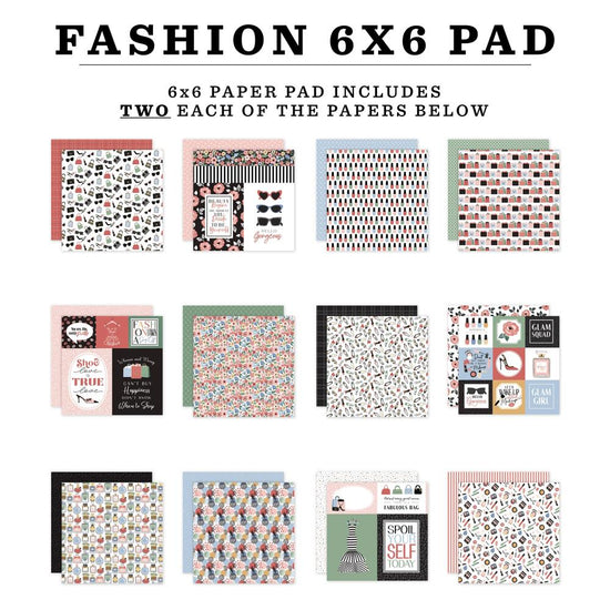 Echo Park Double-Sided Paper Pad 6"X6" Fashion