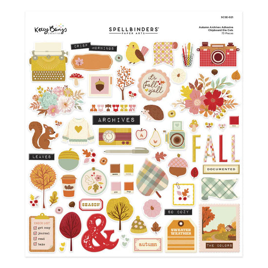 Spellbinders AUTUMN ARCHIVES EMBELLISHMENT BUNDLE FROM THE AUTUMN ARCHIVES COLLECTION BY KELLY BANGS
