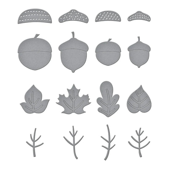 Spellbinders FALLING LEAVES ETCHED DIES FROM THE AUTUMN ARCHIVES COLLECTION BY KELLY BANGS
