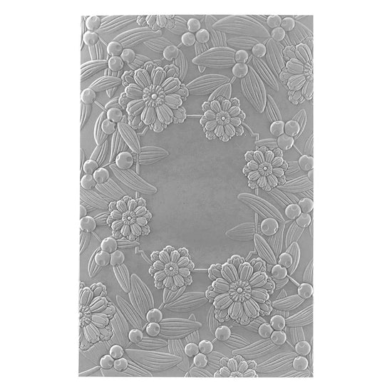 Spellbinders NOTCHED CORNER FLORALS 3D EMBOSSING FOLDER