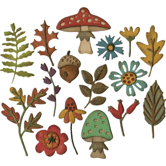 Sizzix Thinlits Dies By Tim Holtz 16/Pkg Funky Foliage