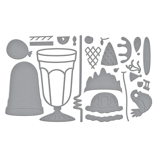 Spellbinders FOUNTAIN WISHES ETCHED DIES FROM THE HAPPIER HOUR COLLECTION