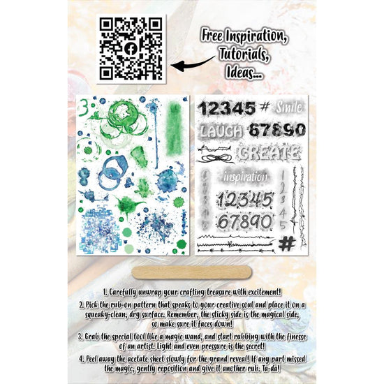 AALL And Create A5 Rub-Ons Emerald Azure