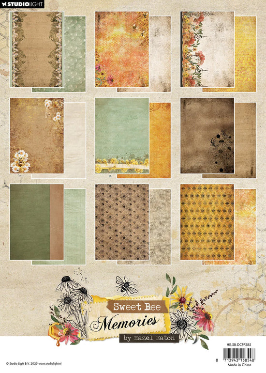 Studio Light Design Paper Pad Background Sweet Bee Memories 36 SH
