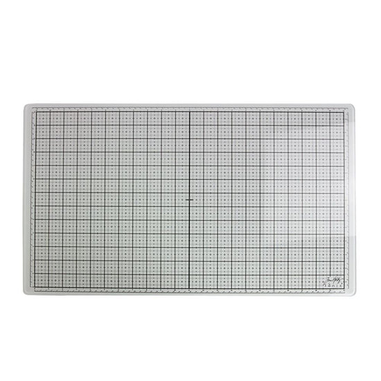 Tim Holtz Glass Studio Mat 23.75"X14.25" White