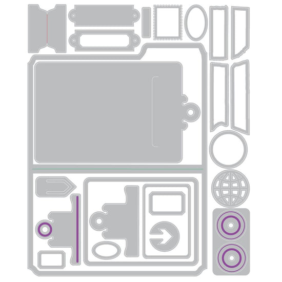 Sizzix Thinlits Die Set 24/Pkg by Tim Holtz Vault Noteworthy