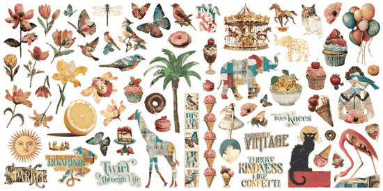Graphic 45 Journaling Through Time Ephemera Set