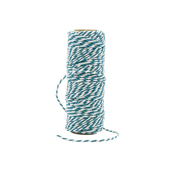 Craft Perfect Striped Bakers Twine Teal Blue