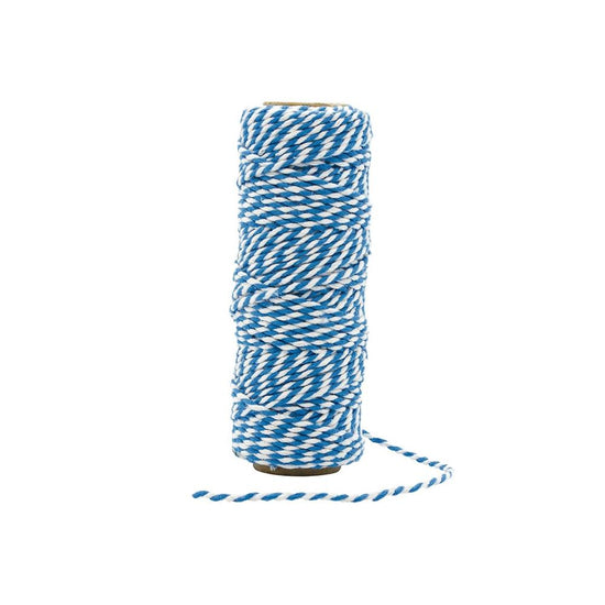 Craft Perfect Striped Bakers Twine French Blue