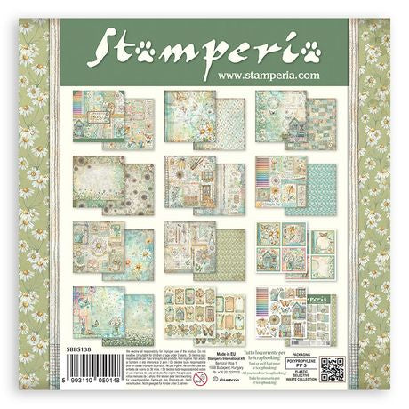 Stamperia Scrapbooking Double-Sided Paper Pad 8"X8" 10/Pkg Daisy Art
