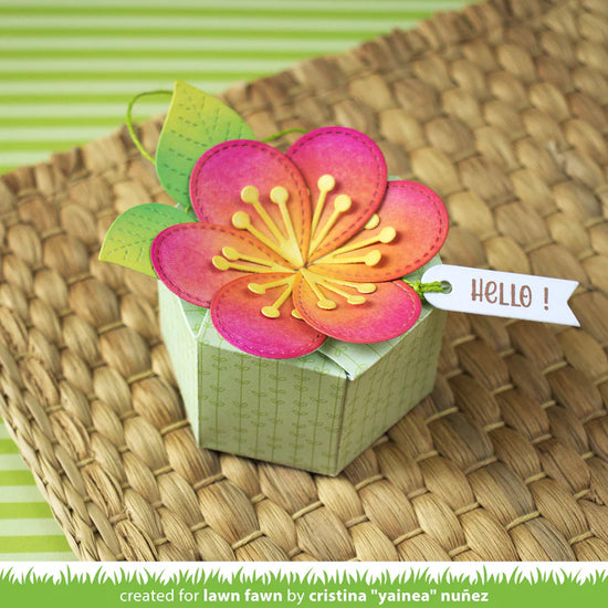 Lawn Fawn flower treat box die