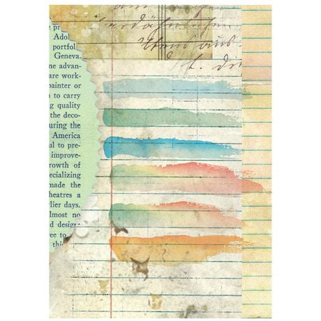 Stamperia Rice Paper A6 8/Pkg Daisy Art Backgrounds