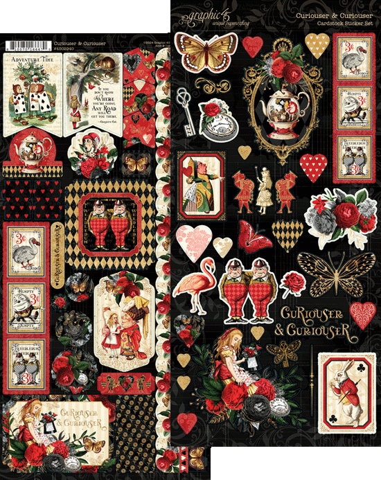 Graphic 45 Sticker Set Curiouser & Curiouser