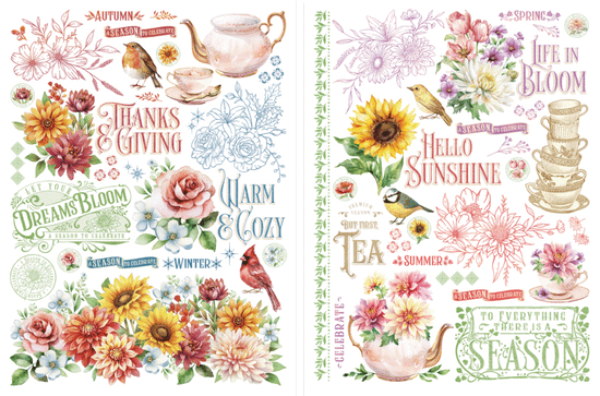 Graphic 45 Rub-On Transfers Season to Celebrate