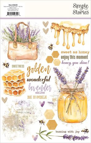 Simple Stories Rub Ons Simple Vintage Lavender Fields