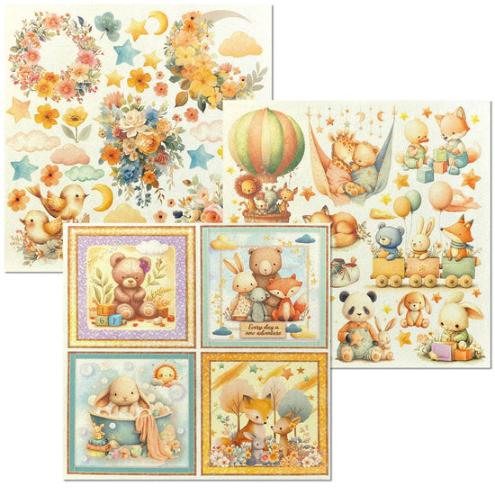 Ciao Bella Deluxe Paper Pearl & Vellum Dual Pack 6x6 MIXED 6/Pkg Lunibloom