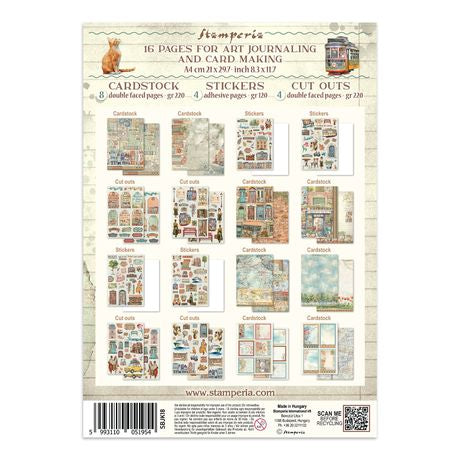 Junk journal stickers, cut-outs, backgrounds - Art of Travelling