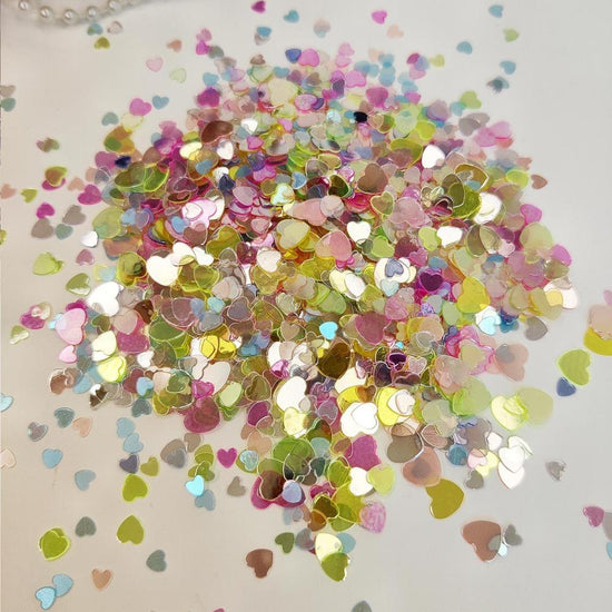 Dress My Craft Shaker Elements 8gms Rainbow Heart Sequins