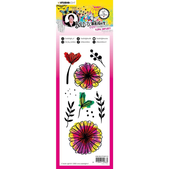 Art By Marlene Bold & Bright Clear Stamps Nr. 122, Floral Simplicity