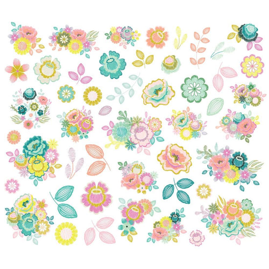 Flea Market Bits & Pieces Die-Cuts 48/Pkg Floral