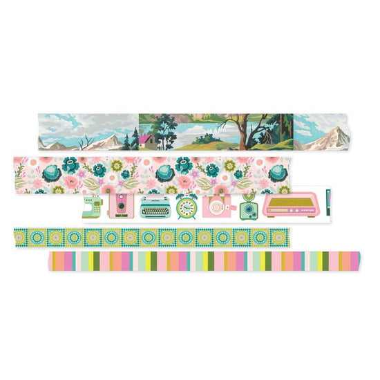 Simple Stories Flea Market Washi Tape 5/Pkg