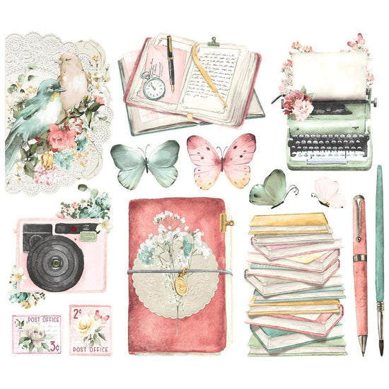 Simple Vintage Love Story Bits & Pieces Die-Cuts 14/Pkg Big