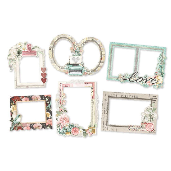 Simple Vintage Love Story Chipboard Frames