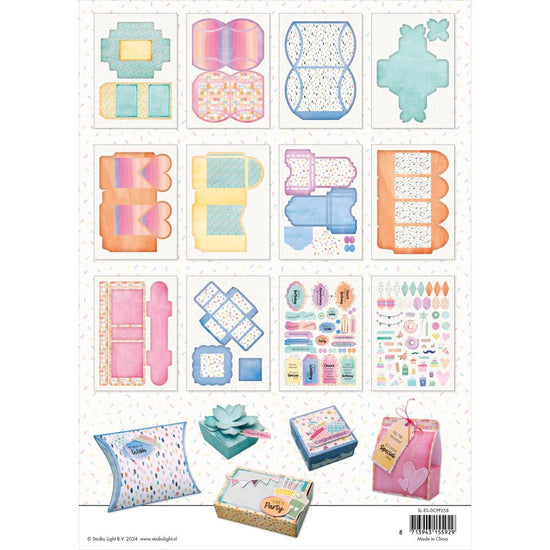 Studio Light Essentials Paper Pad 11.57"X8.26" 12/Pkg Nr. 258, DIY Giftboxes