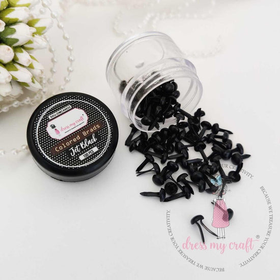 Dress My Craft Brads 5mm 100/Pkg Jet Black