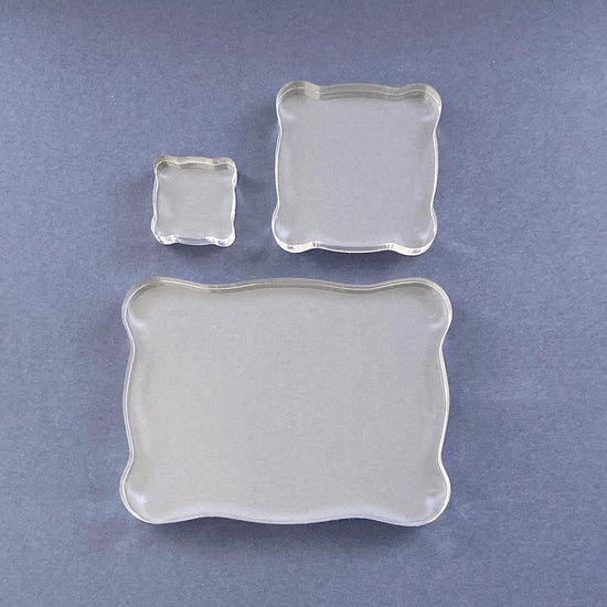 Tonic Studios Acrylic Stamping Block 1"x1"; 2"x2"; 3"x4"