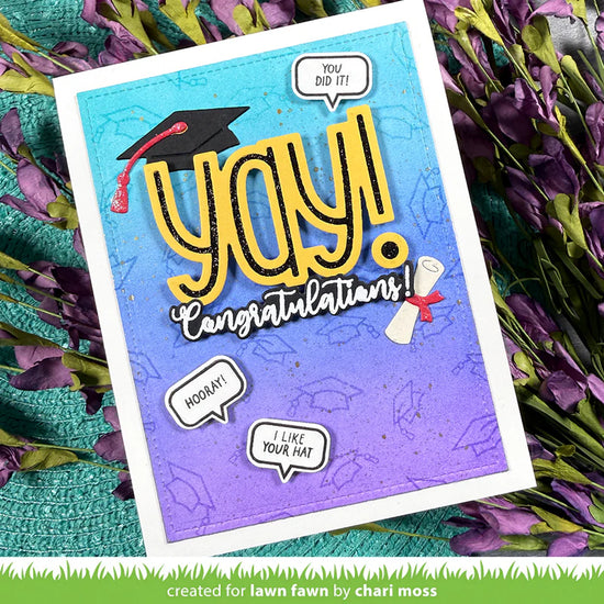 Lawn Fawn tiny sentiments: graduation stamp