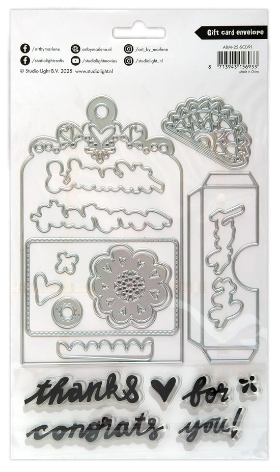 Art by Marlene Stamp and Cutting Dies Gift Card Envelope Art By Marlene 22 PC