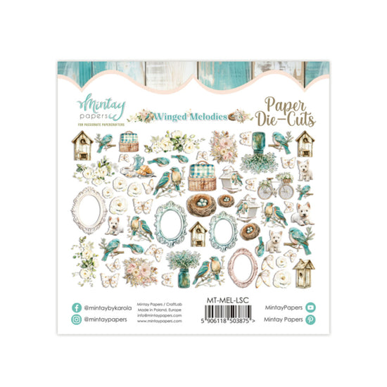 PAPER DIE-CUTS - WINGED MELODIES , 60 PCS