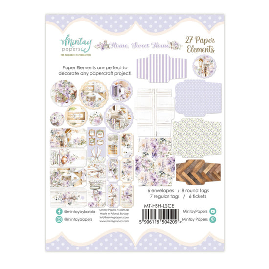 PAPER ELEMENTS - HOME, SWEET HOME, 27 PCS