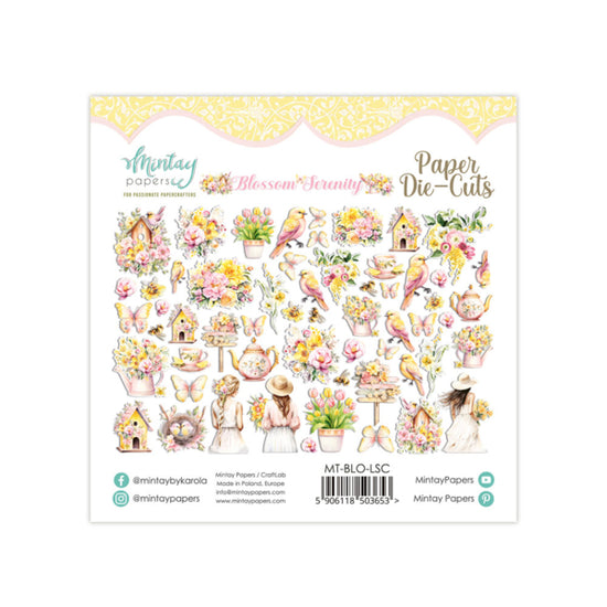 PAPER DIE-CUTS - BLOSSOM SERENITY, 60 PCS