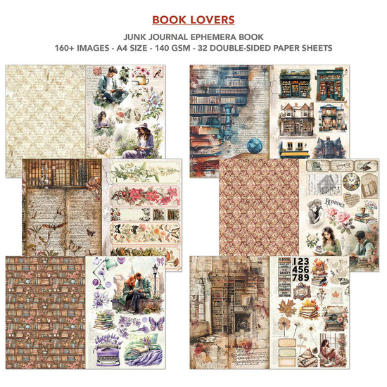 Ciao Bella Book Lovers- Junk Journal & Ephemera Book A4 32/Pkg