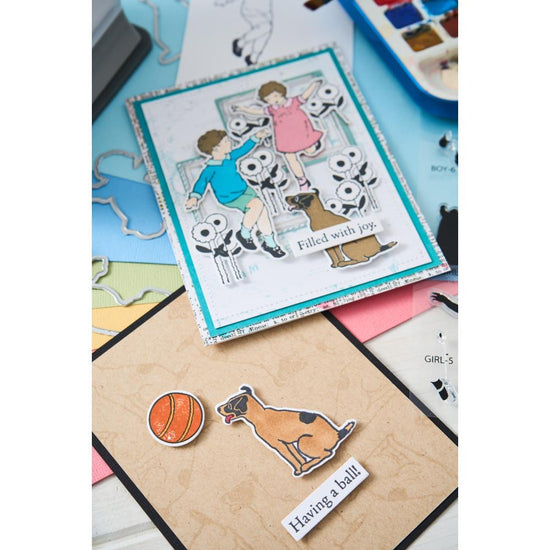 Sizzix A5 Clear Stamps W/Framelits Dies By 49 And Market Play time