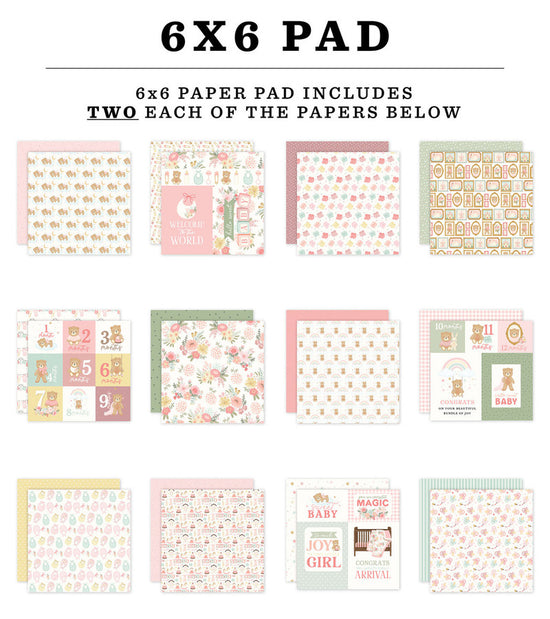 Echo Park Little Lullabies - Baby Girl 6x6 Paper Pad